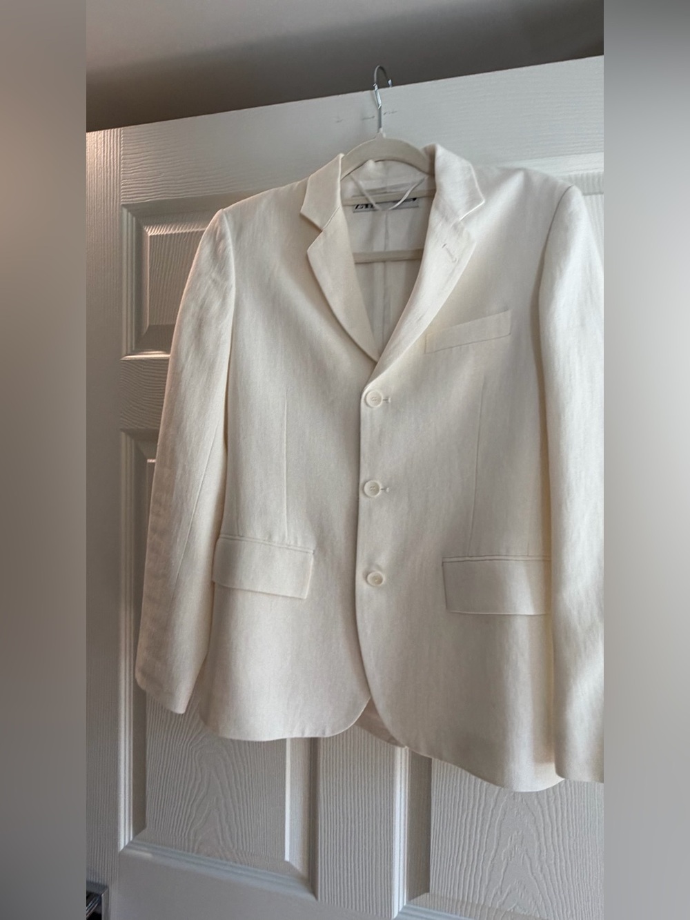 Classic Linen Cream Blazer